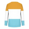 thumbnail image 5 of ICHUANYI Clearance Women's Fashion Printed Loose T-shirt Long Sleeves Blouse Round Neck Casual Tops Sweatshirt Hoodies(Yellow, L) ICHUANYI WER2023081511088, 5 of 5