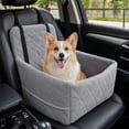 thumbnail image 7 of Pet Car Seat, Small Dog Car Seat, Dog Car Seats for Small Dogs, Dog Booster Car Seat, 19X16X9 in Quilted Plush Travel Safety Dog Seat for Car Back Front Seats, Secure Portable Pet, 7 of 7