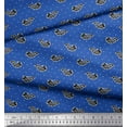 thumbnail image 2 of Soimoi Poly Georgette Fabric Fish Block Print Fabric by The Yard 52 Inch Wide, 2 of 3
