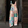 thumbnail image 7 of JULMCOMO Cotton Linen Jumpsuits for Women Floral Print Adjustable Strap Baggy Overalls Sleeveless Vintage Casual Jumpsuits Army Green S, 7 of 7
