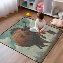 WOBOGO Moving Machine Head Baby Playmats Extra Large Waterproof Rollable Activity Pads for Toddlers 50×50inch