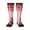 2 Black-1, variant on Striped Meat print thigh-high socks, crafted for both men and women with a stretchy, high-opaque design perfect for daily wear
