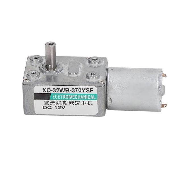 DC Gear Motor CW CCW Self Locking Speed Regulation Micro Turbine Worm Gear Reduction Motor 12V 200RPM