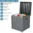 thumbnail image 5 of Ktaxon 51gal 195L Garden Plastic Storage Deck Box Chest Tools Grey, 5 of 6
