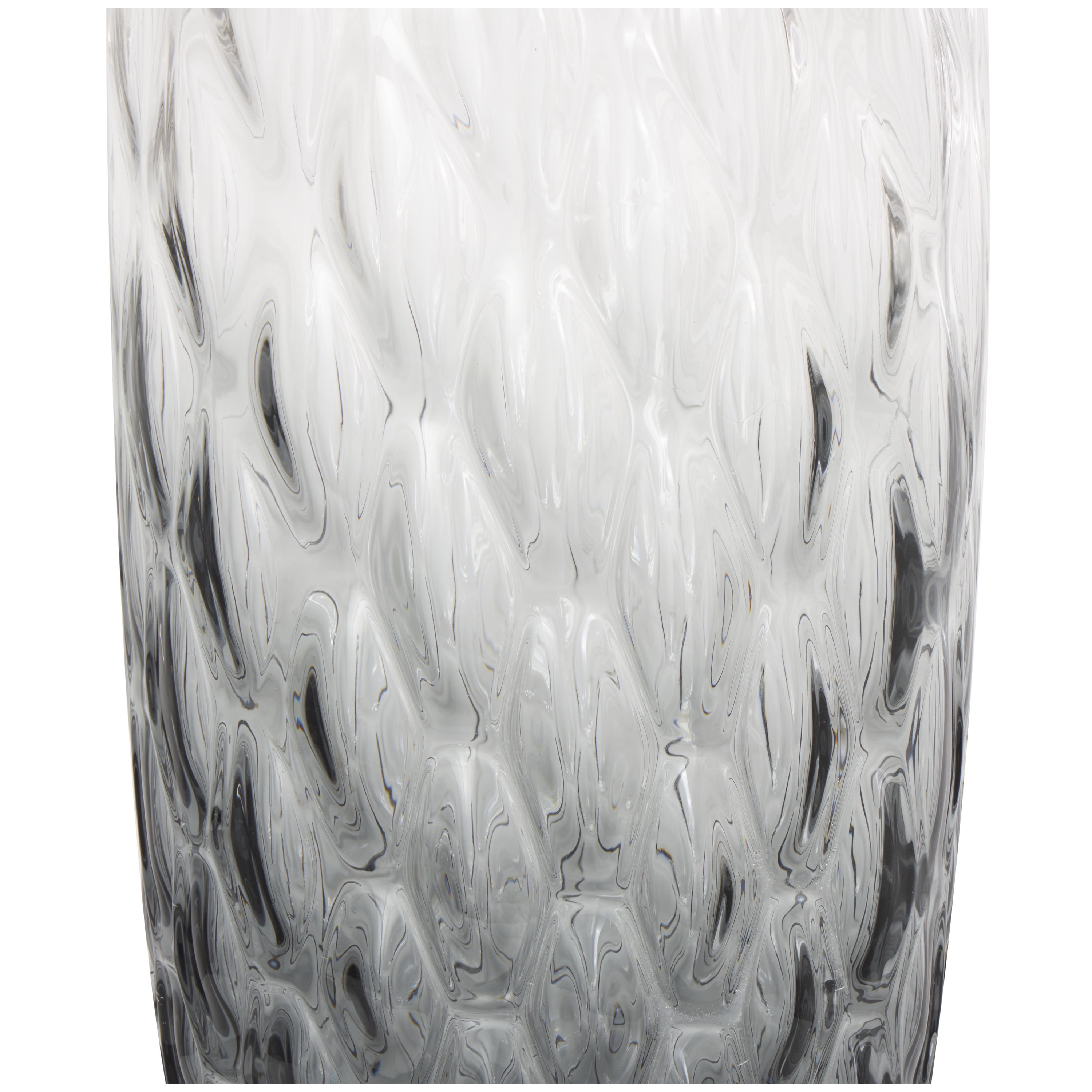 DecMode 24" Handmade Ombre Black Glass Vase