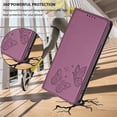 thumbnail image 6 of For Google Pixel 10a 6.3" 【RFID Blocking 】Protective Purse Case Double Butterfly Strong Magnetic Attachment/Closure, Card Slots/Pocket, PU Leather Flip Wallet Case,Violet,For Google Pixel 10a, 6 of 7