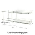 thumbnail image 3 of Household Essentials Glidez Multipurpose Powder-Coated Steel Pull-Out Storage Organizer with Plastic Liners for Under Cabinet - 2-Tier Dual-Slide - Fits Standard Size Cabinet, White, 3 of 11