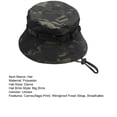 thumbnail image 2 of Grandest Birch Summer Outdoor Hat Camouflage Print Windproof Fixed Strap Round Brim Anti-UV Sunshade Lightweight Fishing Camping Climbing Unisex Cap Sunhat ,Gift, 2 of 7