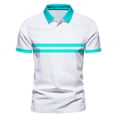 thumbnail image 1 of LUOGENLI T-shirts pour Homme pour Hommes T-shirts d'Été pour Hommes Mode Jeunesse à Manches Courtes Col Rond T-Shirt à Manches Courtes Tee T-shirts Hommes Blanc Pâques Vert Menthe TG, 1 of 2