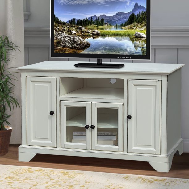 48" TV Stand in Antique White