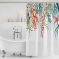 thumbnail image 4 of Coastal Ocean Waterproof Fabric Shower Curtain,Summer Beach Coral Starfish Seagrass Waterproof Fabric Shower Curtain for Bathroom Curtains Bathtubs Hotel Shower Curtains with 12 Hooks Small 36x72in, 4 of 8