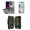Green, variant on Bemz Phone Case for iPhone 15 Pro Max with Camera Protection Heavy Duty Magnetic Kickstand Cover, Screen Protector, Vertical Nylon Belt Holster Pouch (Titanium Black/Jungle Camo)