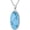 Style 4-Turquoise, variant on 925 Sterling Silver Oval Moonstone/Turquoise Pendant Necklace, Dainty Necklace Jewelry Gifts for Women, with 18+2inch Chain