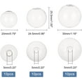 thumbnail image 4 of 30pcs Mini Glass Globe Bottle Globe Hollow Ball Wish Glass Ball Bottle Crystal Glass Dome Cover Blown Glass Beads for DIY Jewelry Pendant Earring Craft Making 20/25/30mm, 4 of 7