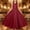 Wine, variant on ITSAME Girls Formal Maxi Dress A-Line Sleeveless Crew Neck Wedding Party Pageant Prom Gown Wine Size 8