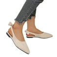thumbnail image 4 of Xiaoxatg Women's Casual Shoes Pointed Toe Ballet for Comfortable Work and Everyday Wear Stylish On Design 7.5 Beige, 4 of 9