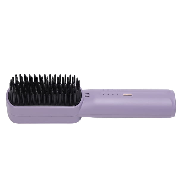 Peine Alisador Con Calefacción, 3 Temperaturas Ajustables, Evita Quemaduras, Cepillo Para Alisar El Cabello, Iones Negativos, Inalámbrico Para Todo Tipo De Cabello, Para El