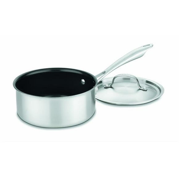 Cuisinart GGT19-18 2 qt Cuisinart Green Gourmet Casserole en Acier Inoxydable à Trois Plis avec Couvercle