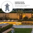 thumbnail image 3 of BESTYASH 1Pcs Grey Resin Court Lantern Shape with Solar Post Light for Rock Garden Decorations, 3 of 6