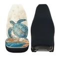 thumbnail image 2 of Uourmeti Sea Turtle and Marine Life Car Seat Cover Stylish Front Car Seat Cover Personalized Breathable 1 Piece Compatible with Auto Truck, 2 of 6