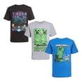thumbnail image 1 of Set de ropa Minecraft Creeper Grid Boys de 3 piezas, talla 10/12, 1 of 9