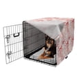 thumbnail image 2 of Coral Dog Crate Cover, Monochrome Watercolor Image of Leafless Fall Autumn Tree Branches Peaceful Print, Easy to Use Pet Kennel Cover for Medium Large Dogs, 35" x 23" x 27", Dark Coral, by Ambesonne, 2 of 6