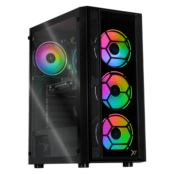 Computadora Gamer Xtreme PC Gaming NVIDIA GeForce RTX 3050 Intel Core i3 12100F 16GB SSD 500GB WIFI Black experiencia de juego fluida en nivel medio