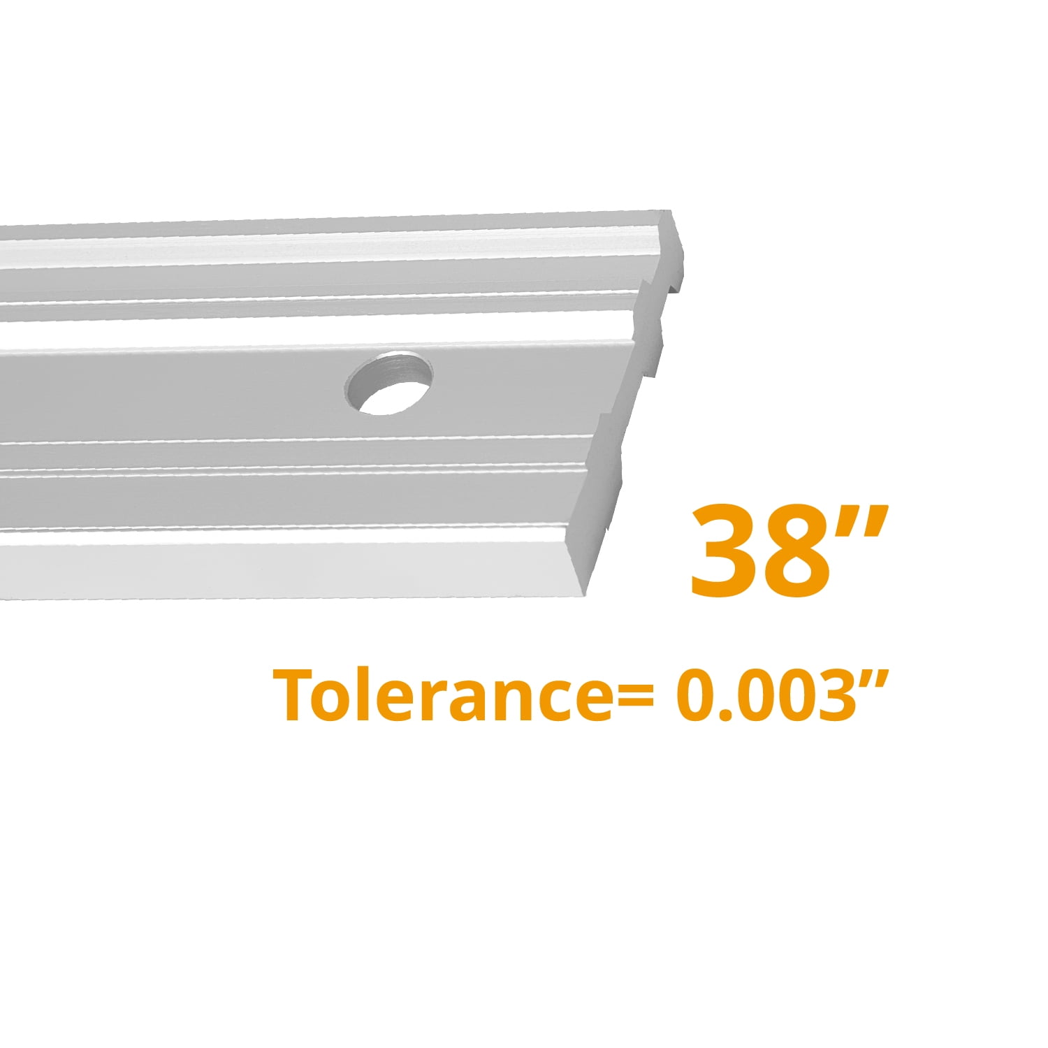 POWERTEC 38 Inch Straight Edges, Straight to Within .003'' Over 38'' Machined Flat, Precision Woodworking Tools for Table Saw, Router Table, MDF Workbench Top, Jointers, and Planers (71332)
