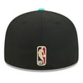 thumbnail image 4 of Men's New Era Black/Turquoise Memphis Grizzlies 2025/26 Classic Edition Jersey Hook 59FIFTY Fitted Hat, 4 of 7