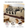 thumbnail image 4 of Brown Black Bear Couch Cover Sofa Covers 3 Cushion Sectional Couch, Farmhouse Cabin Forest Vintage Washable Sofa Covers Slipcover Sectional Sofa Cover, Furniture Protector 71"x150", 4 of 9