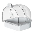thumbnail image 1 of Caja de baño para pájaros para mascotas, jaulas para pájaros de interior, jaula colgante para pájaros, caja de bañera para peonías de piel de tigre, 1 of 8