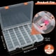 thumbnail image 5 of 2 Pack Large 48 Grids Clear Plastic Organizer Boxes with Adjustable Dividers, Jewlery Storages Bead Organizers, 5 of 5