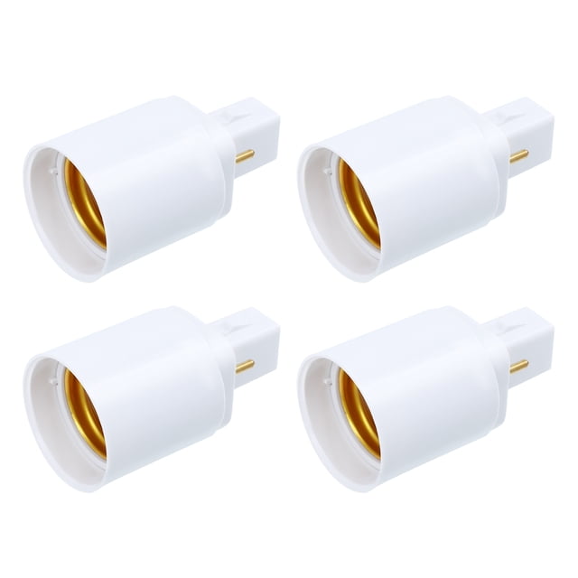 BRIGHTFUFU Adaptador de portalámparas profesional G24D a E27 de 2 pines, 4 unidades