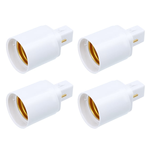 4 adaptadores profesionales de casquillo G24D a E27 de 2 pines para bombillas