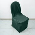 thumbnail image 2 of Efavormart 10PCS | Round Top Hunter Emerald Green Polyester Banquet Chair Covers Linen Dinning Chair slipcover For Wedding Party Event Catering, 2 of 11