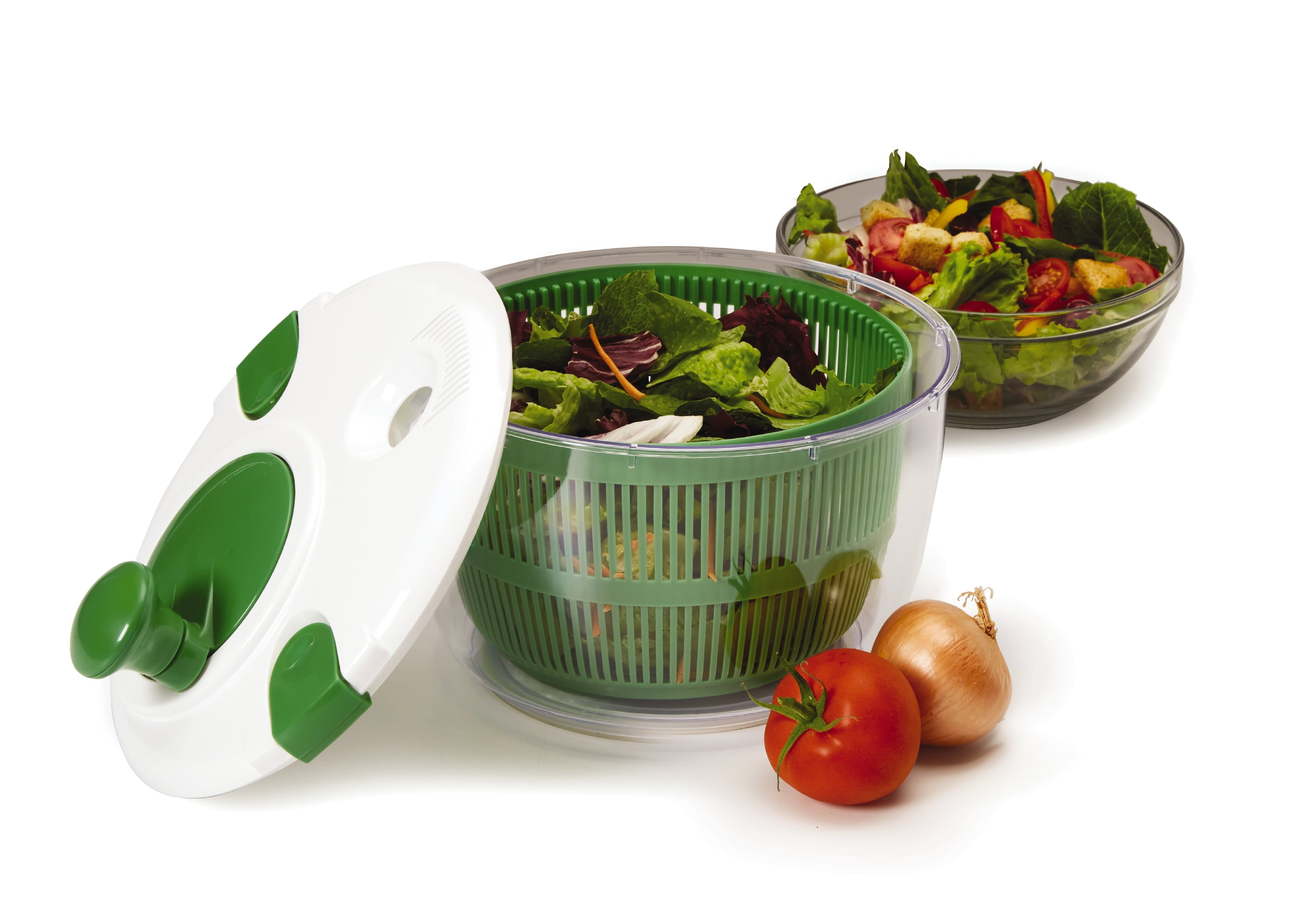 Farberware Professional Salad Spinner Fresh Green With White Lid
