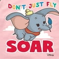 thumbnail image 3 of Disney - Dumbo - Don't Just Fly SOAR - Toddler & Youth Girls Raglan Graphic T-Shirt, 3 of 5