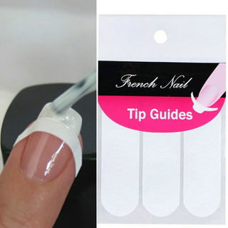 Besufy 48Pcs French Stencil Nail Art Form Fringe Guides Manicure DIY  Stickers Tips Decor