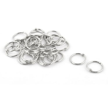 30Pcs Metal Binder Rings Office Notebook Album Loose Leaf Ring Silver Tone