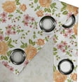 thumbnail image 4 of Ambesonne Flower Grommet Curtain, Peony Poppy Bridal Theme, 50" x 120", Pale Orange Green Rose, 4 of 6