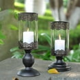 thumbnail image 5 of Vintage Metal Pillar Candle Holder with Glass Screen Cover for Home Wedding Dinner Decoration, 5 of 5