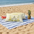 thumbnail image 4 of Lemon Dwarf Outdoor Pillow Covers Pack of 2 Welcome Green Leaf Summer Yellow Background Waterproof Throw Pillow Covers Decorative Cushion Cases for Patio Garden Tent Balcony Couch 20x12 inch, 4 of 9