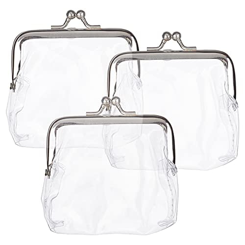 Clear Coin Purses Transparent Change Purses Waterproof PVC Jelly Wallets Iron Kiss Lock Coins Pouches Card Holders