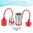 thumbnail image 2 of Uxcell ISO-A Hydraulic Quick Disconnect Coupling, Hydraulic Quick Connect Couple 3/4", 2 of 7