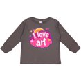 thumbnail image 3 of Inktastic Artist I Love Art Girls Long Sleeve Toddler T-Shirt, 3 of 5