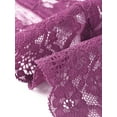 thumbnail image 5 of INSPIRE CHIC Women's Floral Lace Sheer Open Front Bolero Shrug Cropped Cardigan S Grape Purple, 5 of 6