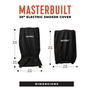 Small Universal Smoker Cover for 30 Smokers, Black, Model MB20080924