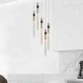 thumbnail image 4 of JoollySun 5 Lights Cluster Pendant Crystal Hanging Ceiling Light in Brushed Nickel, 4 of 7