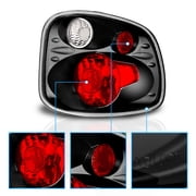 AmeriLite FORD F-SERIES FLARE SIDE 01-03 TAIL LIGHTS VERSION 2 BLACK