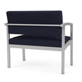 thumbnail image 5 of Chaise d'Attente pour Réception Bariatrique en Acier Lenox / Acier Argenté / Bleu Marine, 5 of 5